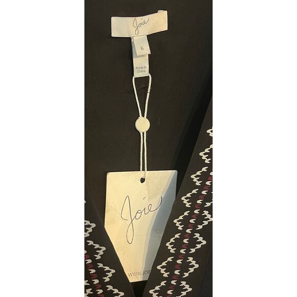 Joie Silk Pleated Print Hi Low Midi Caviar Dress sz 6 - Picture 4 of 4